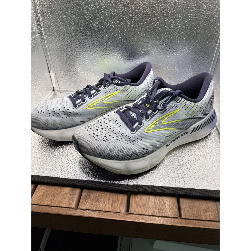 Brooks Glycerin GTS 20 Women's Shoes Size 9.5 Gray/Green Athletic Trainers